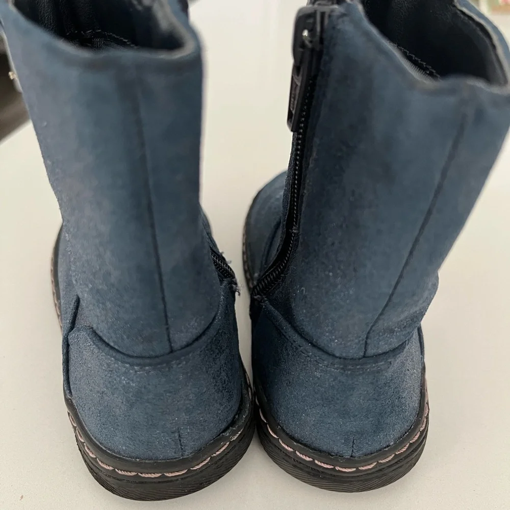Baby girl boots and black suede dress shoes